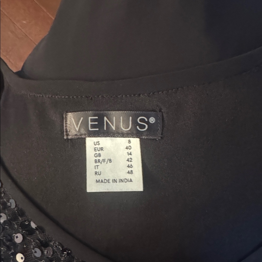 Venus V-neck sequin handkerchief dress cocktail party Size 8 - Picture 9 of 9